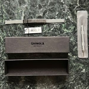 Shinola 8mm silver watch wrist strap